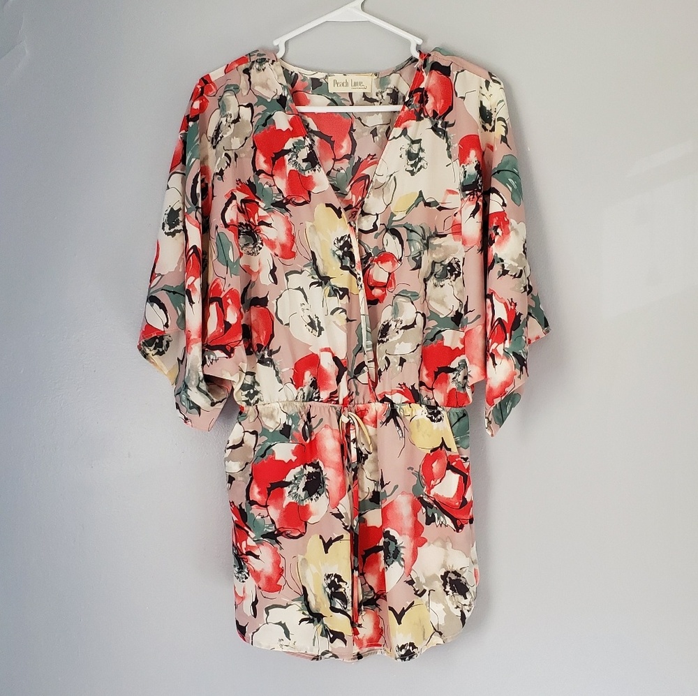 Nanamacs Peach Love floral romper